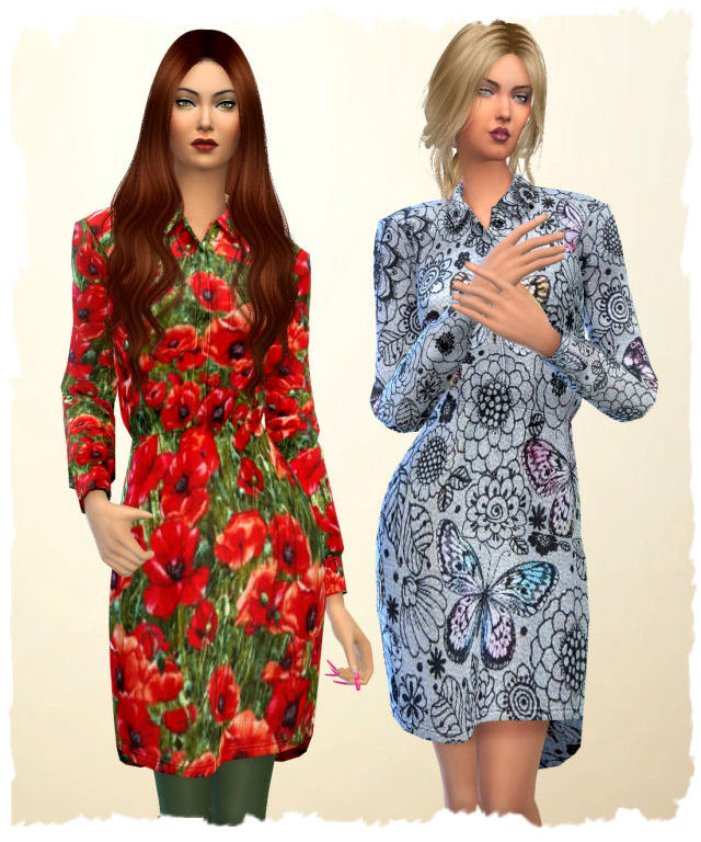 Sims 4 Uni dress by Chalipo at All 4 Sims