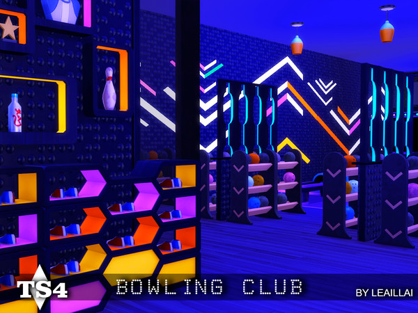 Sims 4 Bowling Club by LeaIllai at TSR
