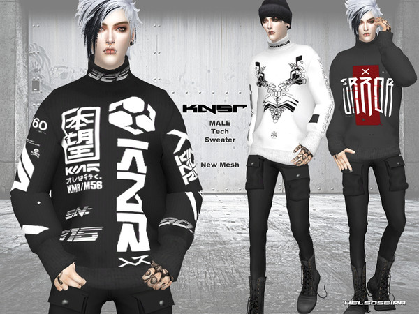 Sims 4 KNSR Male Sweater by Helsoseira at TSR