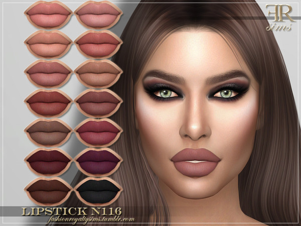 Sims 4 FRS Lipstick N116 by FashionRoyaltySims at TSR