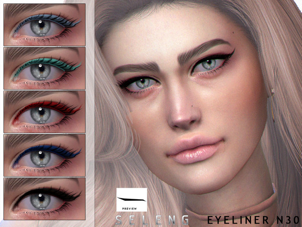 Sims 4 Eyeliner N30 by Seleng at TSR