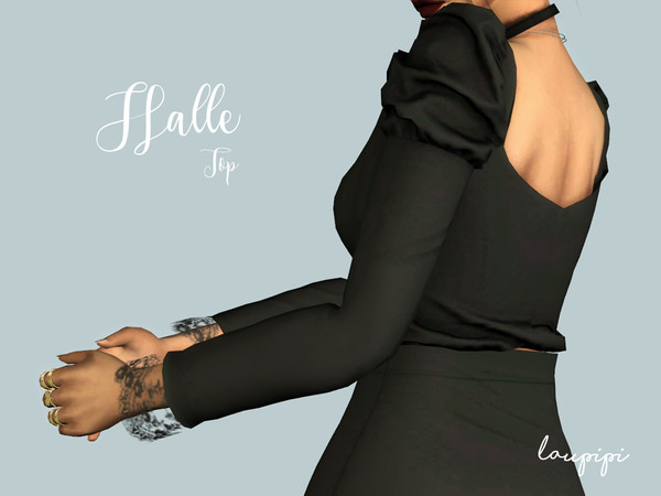 Sims 4 Halle Top by laupipi at TSR