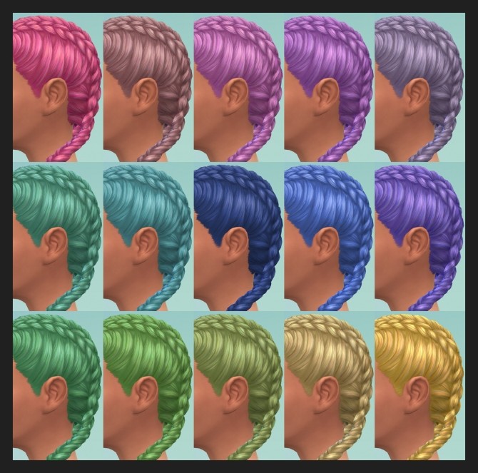 Sims 4 33 Double Dutch Braids Recolours by Simmiller at Mod The Sims