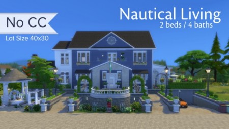 Nautical Living house by Ilvan at Mod The Sims