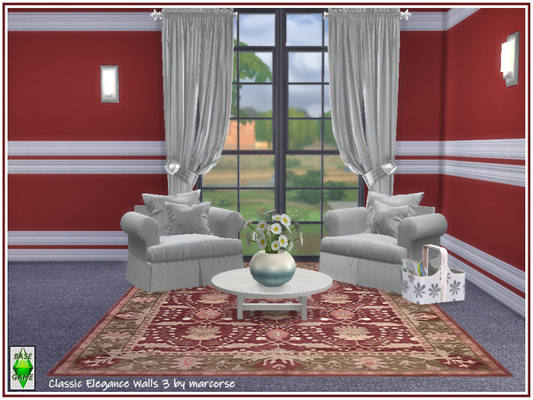 Sims 4 Classic Elegance Walls by marcorse at TSR