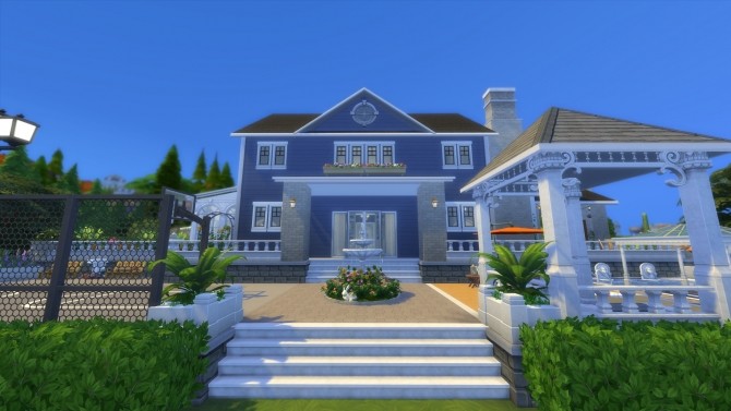 Sims 4 Nautical Living house by Ilvan at Mod The Sims
