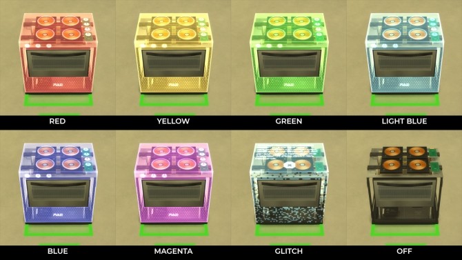 Sims 4 H&B HaloCook | Hologram High Quality Stove by littledica at Mod The Sims