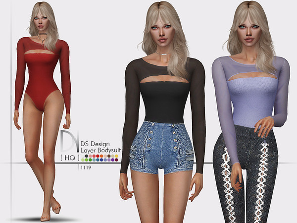 Sims 4 DS Design Layer Bodysuit by DarkNighTt at TSR