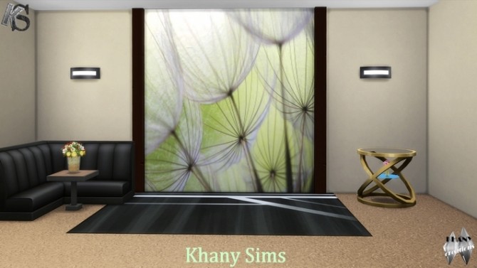 Sims 4 Espace fleuri and flower dream wall panels at Khany Sims