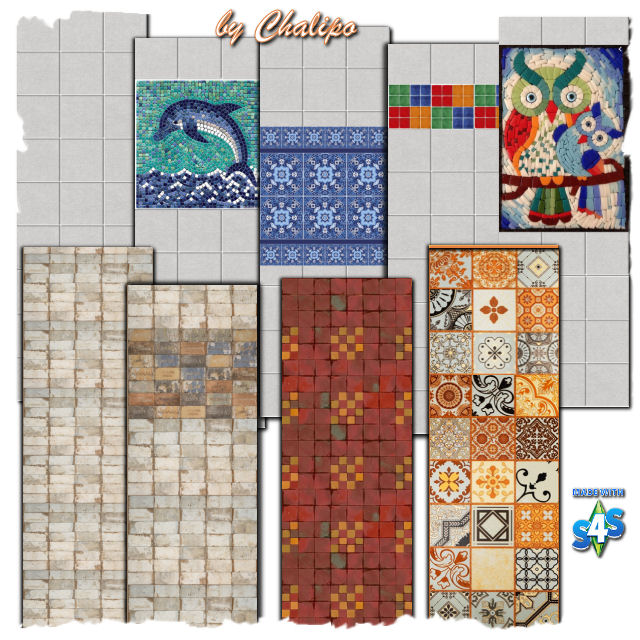 Sims 4 Mosaic Tiles by Chalipo at All 4 Sims