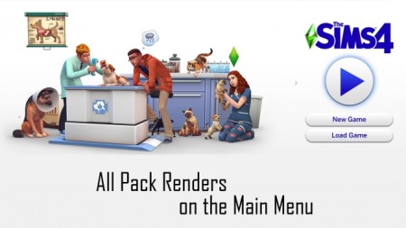 All Pack Renders on the Main Menu by weerbesu at Mod The Sims