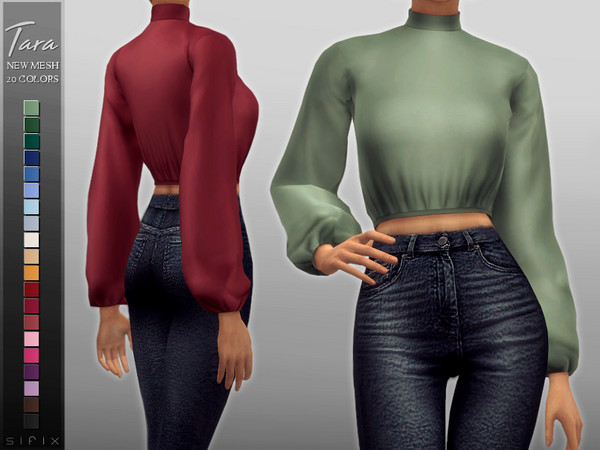 Sims 4 Tara Blouse by Sifix at TSR