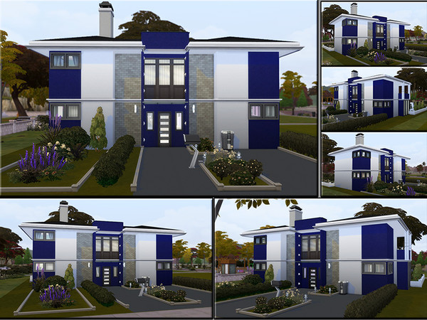 Sims 4 MB Blue Monday urban family home by matomibotaki at TSR