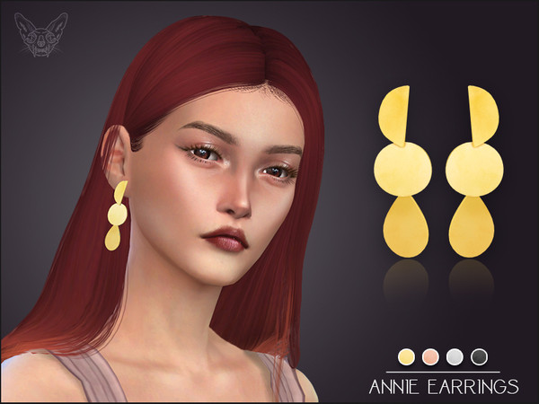Sims 4 Annie Earrings by feyona at TSR