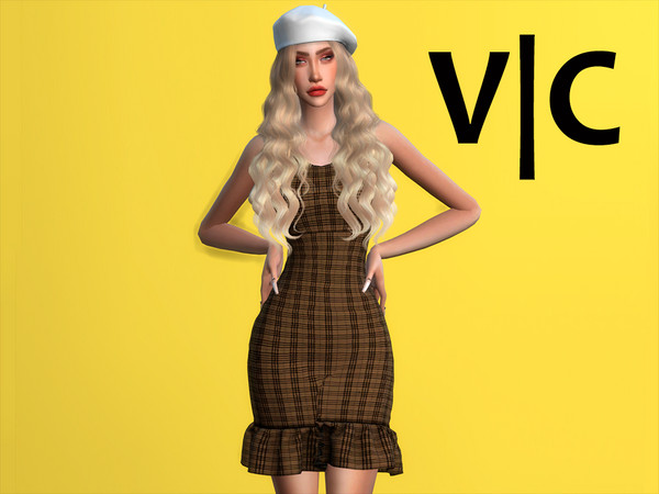 Sims 4 Dress V by Viy Sims at TSR