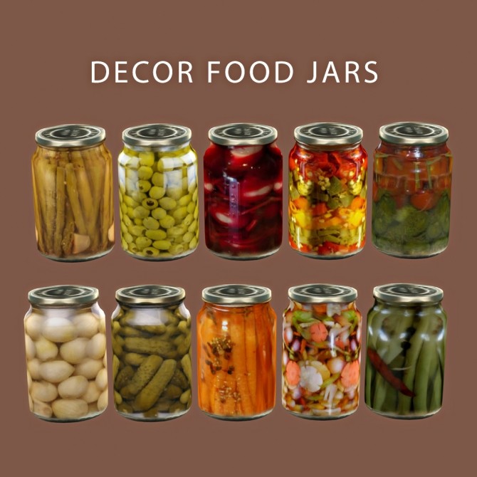 Sims 4 Food Jars (P) at Leo Sims