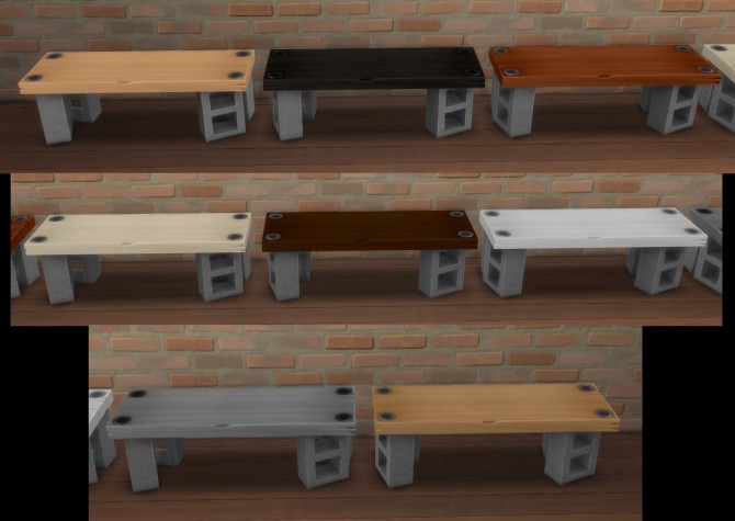 Sims 4 Concrete Blocks Side Table & Loveseat by therealmofsimblr at Mod The Sims