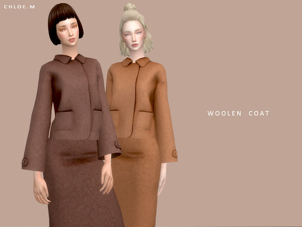 Sims 4 Woolen coat 02 by ChloeM at TSR