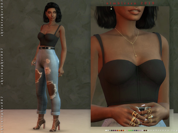 Sims 4 Sanderson Top by Christopher067 at TSR