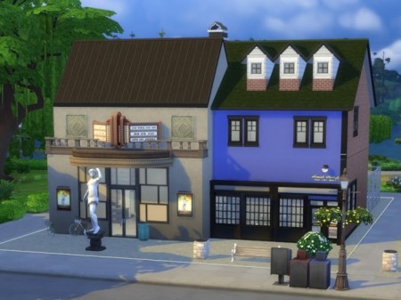 Apollo Cinema and Library at KyriaT’s Sims 4 World