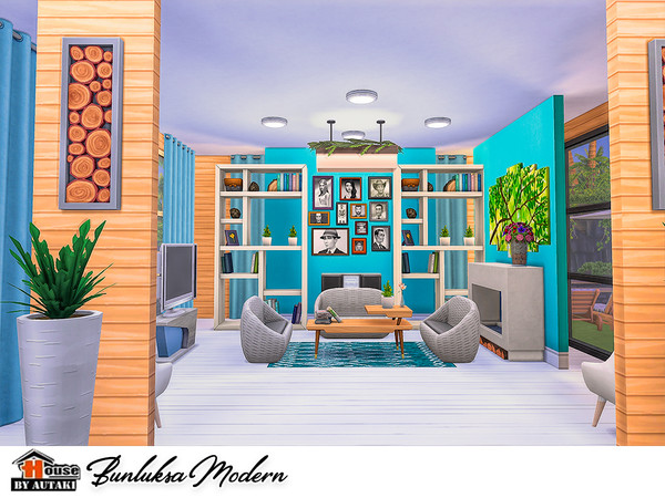 Sims 4 Bunluksa Modern house by autaki at TSR