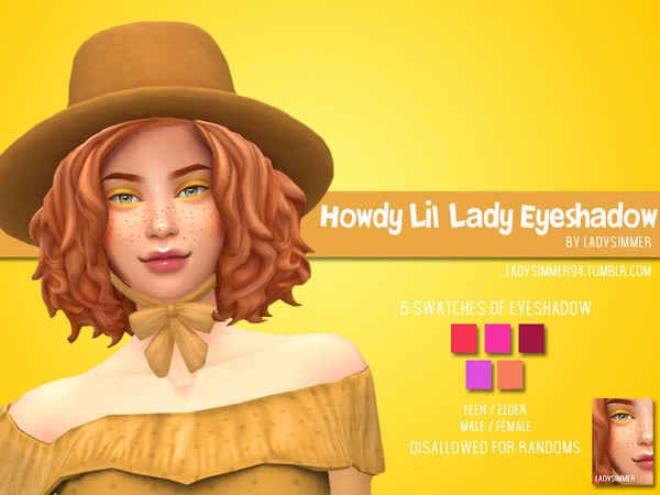 Sims 4 Howdy Lil Lady Eyeshadow by LadySimmer94 at TSR
