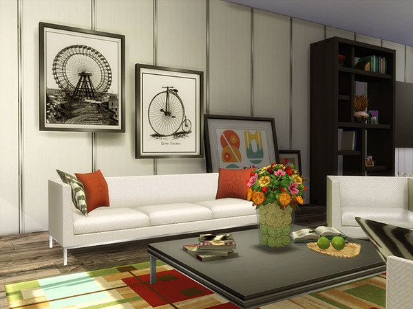 Sims 4 NIWKA modern home by marychabb at TSR
