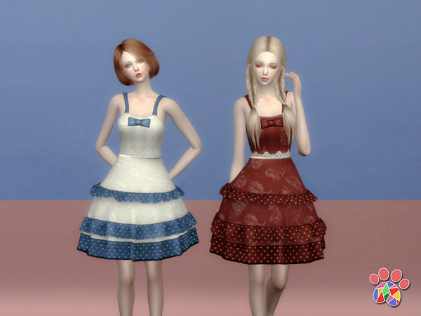 Sims 4 Mini Dot dress by Arltos at TSR