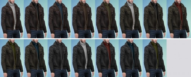 Sims 4 Leather Jacket Zip up Sweater (P) at Darte77