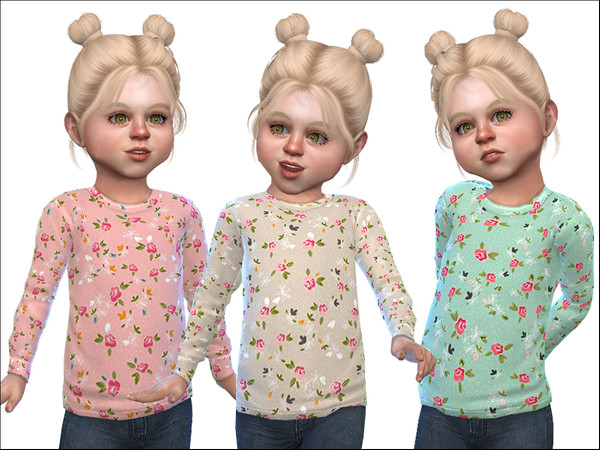 Sims 4 Sweater for Toddler Girls 01 by Little Things at TSR