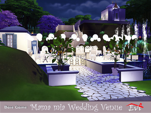 Sims 4 Mama mia Wedding Venue by evi at TSR