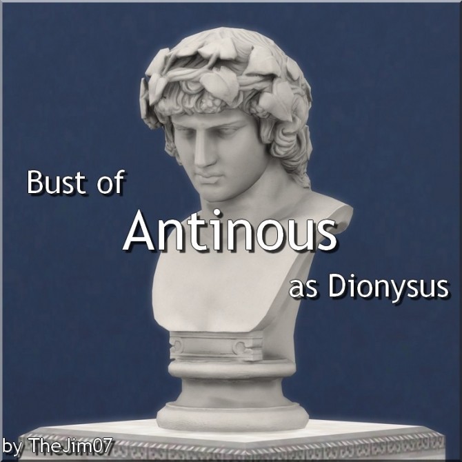 Sims 4 Bust of Antinous as Dionysus by TheJim07 at Mod The Sims