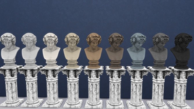 Sims 4 Bust of Antinous as Dionysus by TheJim07 at Mod The Sims