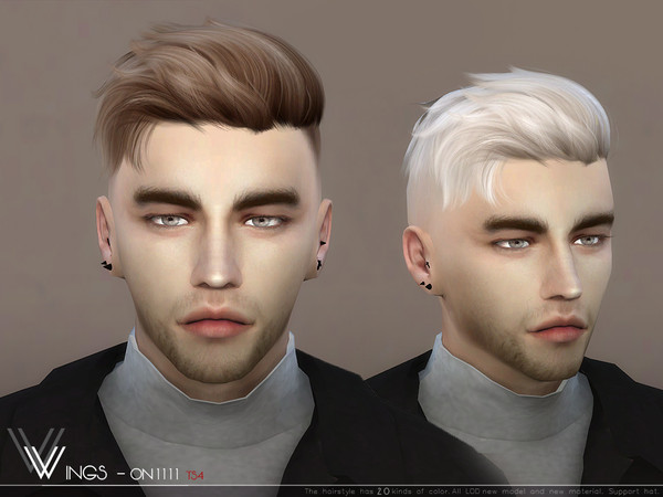 Sims 4 WINGS ON1111 hairstyle by wingssims at TSR