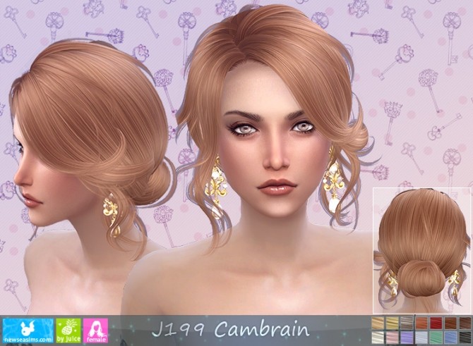 Sims 4 J199 Cambrain hair (P) at Newsea Sims 4