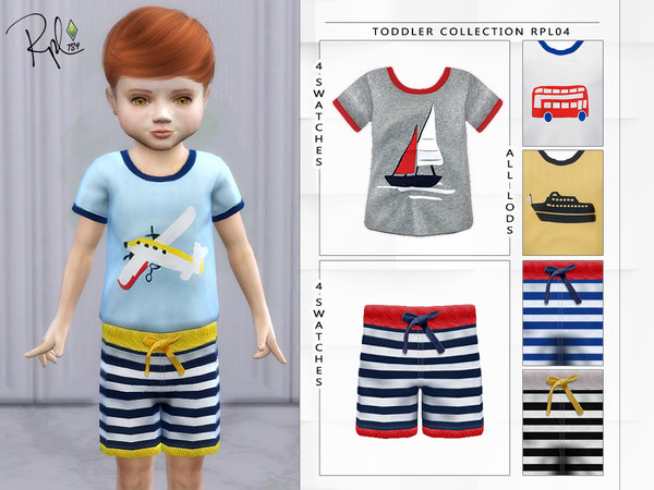 Sims 4 Toddler Boy Collection RPL04 by RobertaPLobo at TSR