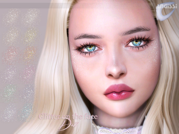 Sims 4 Glitter on the face Doll by ANGISSI at TSR