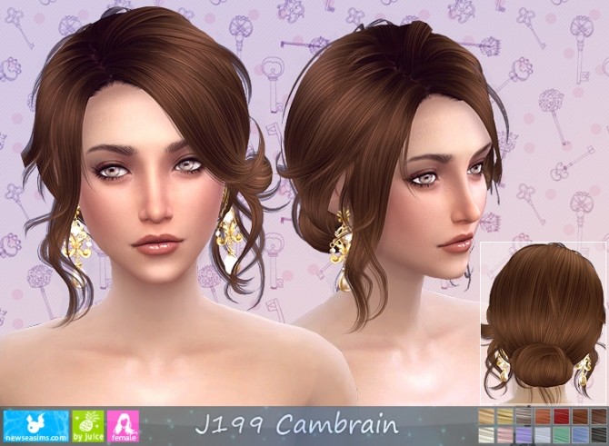 Sims 4 J199 Cambrain hair (P) at Newsea Sims 4