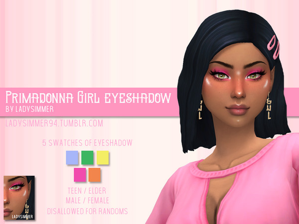 Sims 4 Primadonna Girl Eyeshadow by LadySimmer94 at TSR