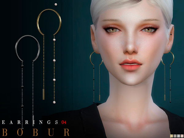 Sims 4 Earrings 04  by Bobur3 at TSR