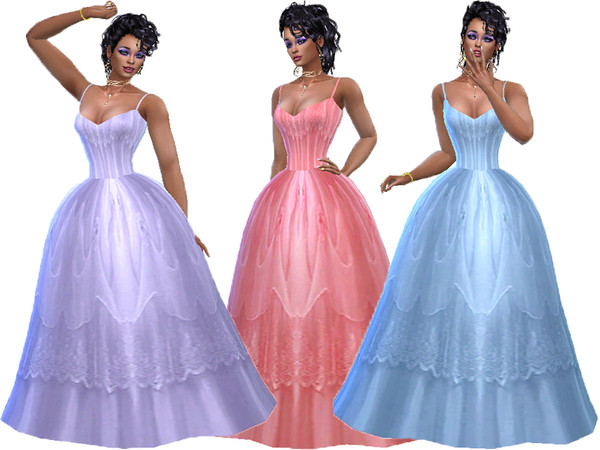 Sims 4 Lily formal dress by TrudieOpp at TSR