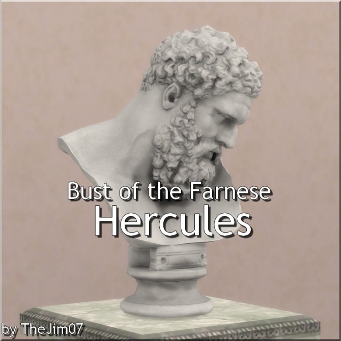 Sims 4 Bust of the Farnese Hercules by TheJim07 at Mod The Sims