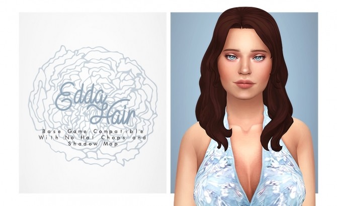 Sims 4 Edda Hair at Isjao – working on uni