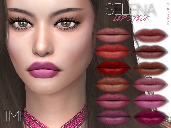 Sims 4 IMF Selena Lipstick N.230 by IzzieMcFire at TSR