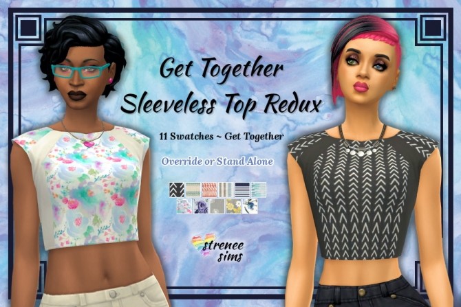 Sims 4 Sleeveless Top Redux by Stacy at Strenee Sims