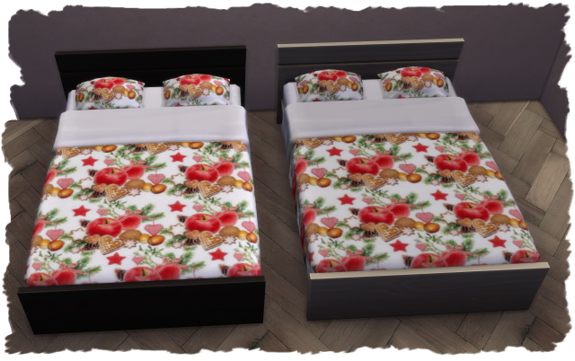 Sims 4 Christmas beds by Chalipo at All 4 Sims