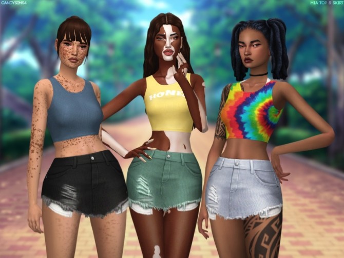 Sims 4 MIA TOP & SKIRT at Candy Sims 4