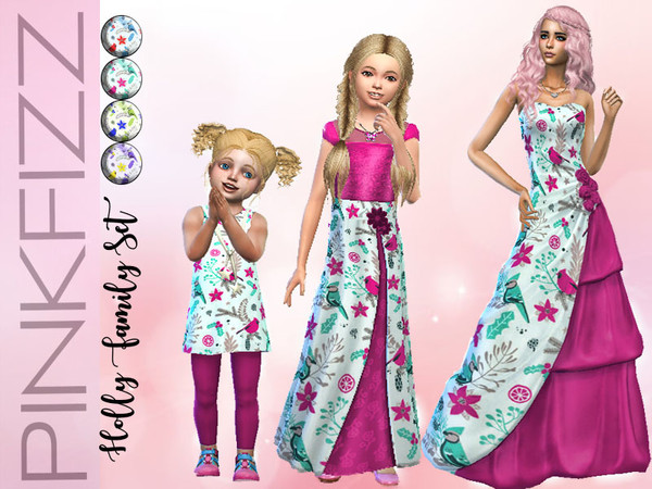 Sims 4 Holly Family Set by Pinkfizzzzz at TSR
