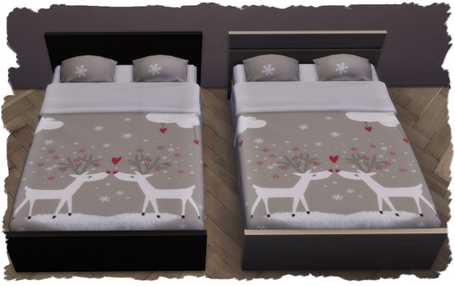 Sims 4 Christmas beds by Chalipo at All 4 Sims