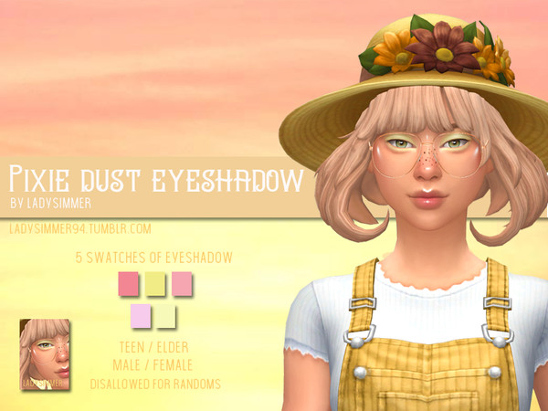 Sims 4 Pixie Dust Eyeshadow by LadySimmer94 at TSR